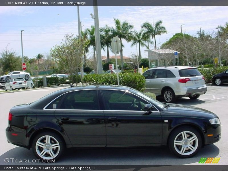 Brilliant Black / Beige 2007 Audi A4 2.0T Sedan
