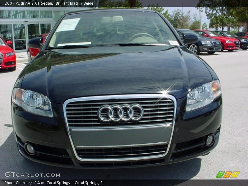Brilliant Black / Beige 2007 Audi A4 2.0T Sedan