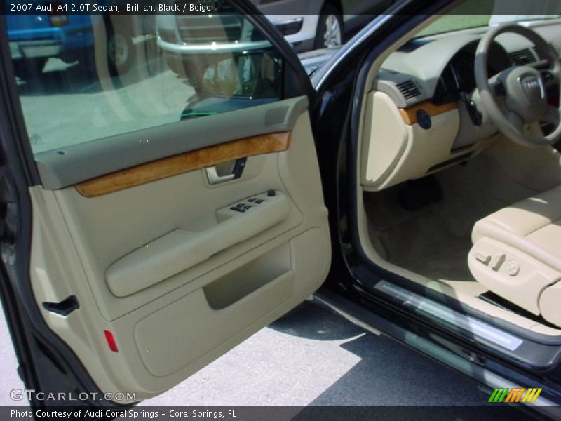 Brilliant Black / Beige 2007 Audi A4 2.0T Sedan
