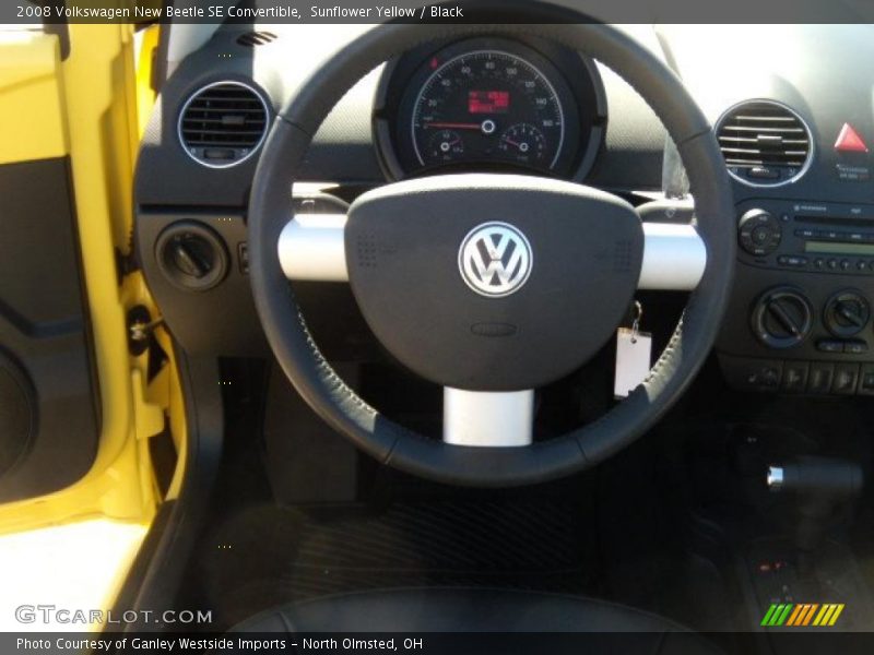 Sunflower Yellow / Black 2008 Volkswagen New Beetle SE Convertible