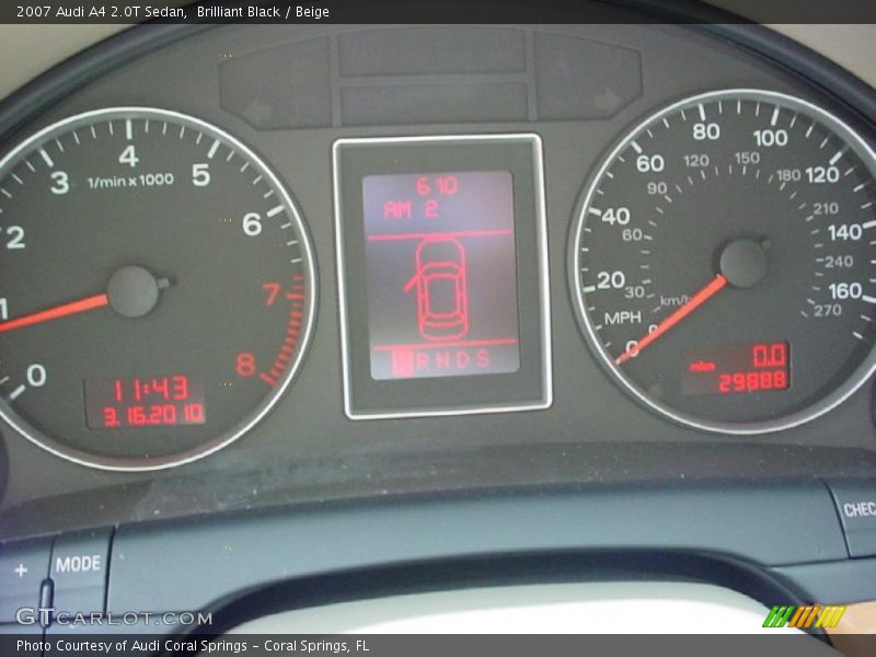 Brilliant Black / Beige 2007 Audi A4 2.0T Sedan