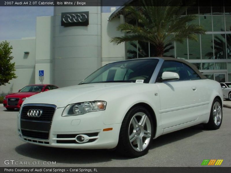 Ibis White / Beige 2007 Audi A4 2.0T Cabriolet