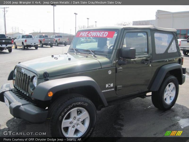 Jeep Green Metallic / Dark Slate Gray/Medium Slate Gray 2008 Jeep Wrangler X 4x4