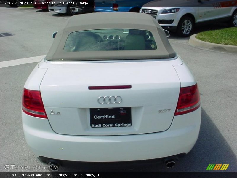 Ibis White / Beige 2007 Audi A4 2.0T Cabriolet