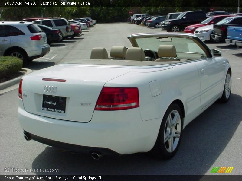 Ibis White / Beige 2007 Audi A4 2.0T Cabriolet