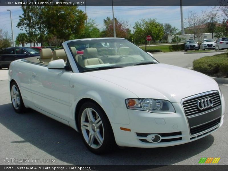 Ibis White / Beige 2007 Audi A4 2.0T Cabriolet