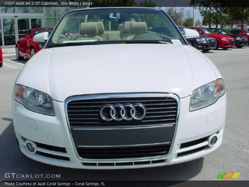 Ibis White / Beige 2007 Audi A4 2.0T Cabriolet