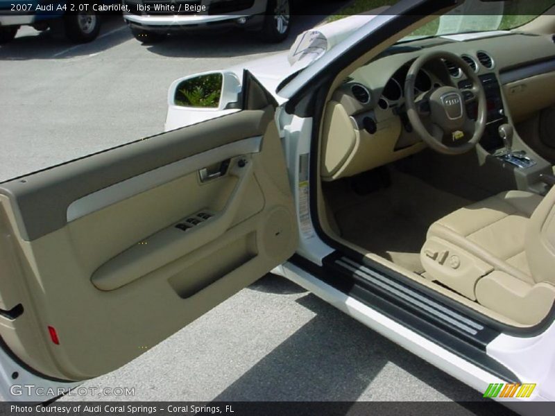 Ibis White / Beige 2007 Audi A4 2.0T Cabriolet