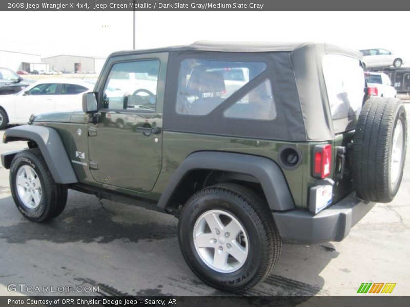 Jeep Green Metallic / Dark Slate Gray/Medium Slate Gray 2008 Jeep Wrangler X 4x4