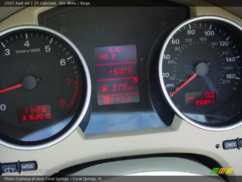 Ibis White / Beige 2007 Audi A4 2.0T Cabriolet