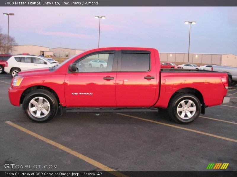 Red Brawn / Almond 2008 Nissan Titan SE Crew Cab