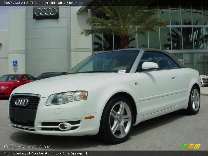 Ibis White / Beige 2007 Audi A4 2.0T Cabriolet