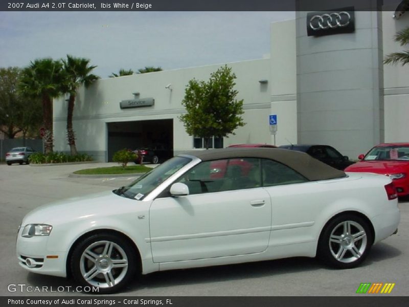 Ibis White / Beige 2007 Audi A4 2.0T Cabriolet