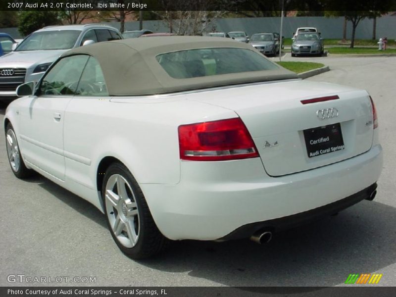 Ibis White / Beige 2007 Audi A4 2.0T Cabriolet