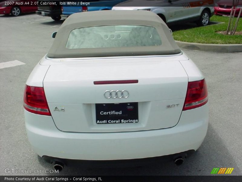 Ibis White / Beige 2007 Audi A4 2.0T Cabriolet