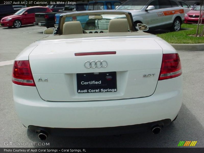 Ibis White / Beige 2007 Audi A4 2.0T Cabriolet