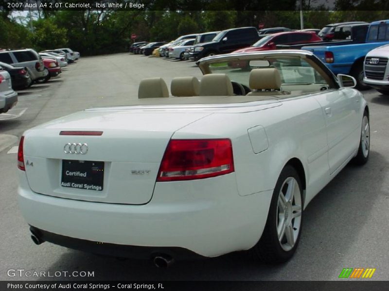 Ibis White / Beige 2007 Audi A4 2.0T Cabriolet