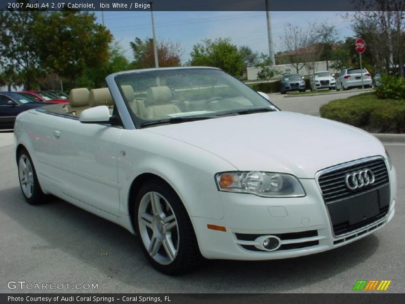 Ibis White / Beige 2007 Audi A4 2.0T Cabriolet
