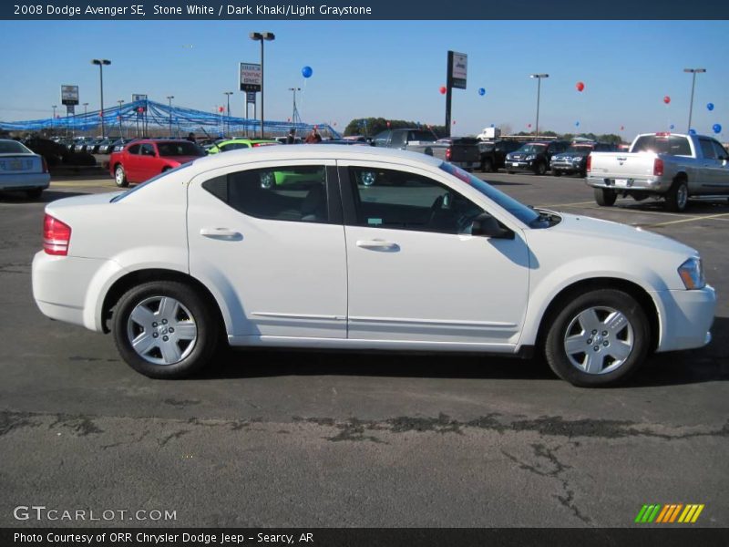 Stone White / Dark Khaki/Light Graystone 2008 Dodge Avenger SE