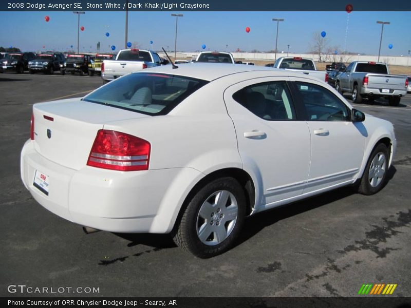 Stone White / Dark Khaki/Light Graystone 2008 Dodge Avenger SE