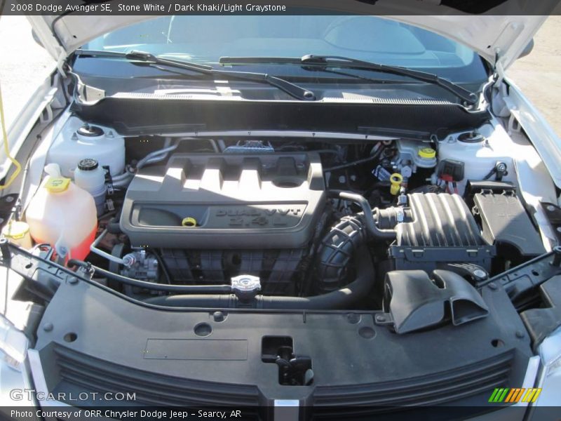 Stone White / Dark Khaki/Light Graystone 2008 Dodge Avenger SE