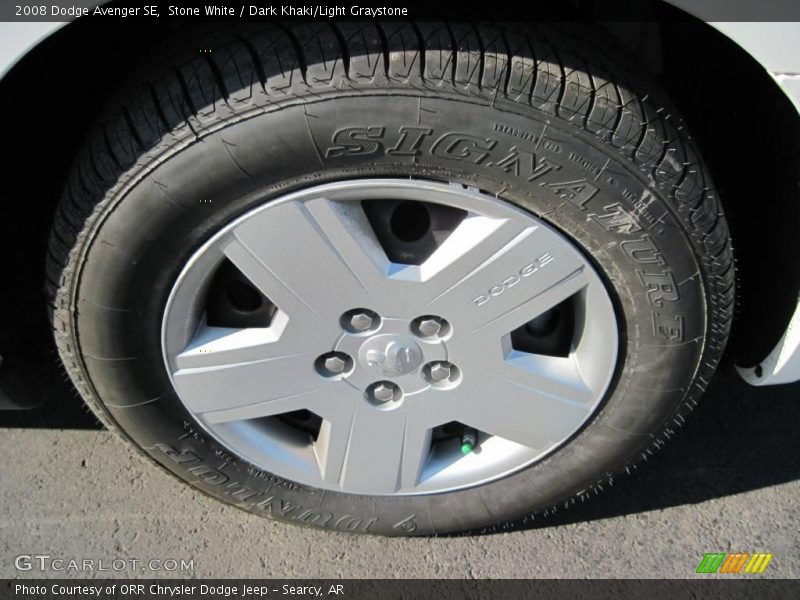 Stone White / Dark Khaki/Light Graystone 2008 Dodge Avenger SE