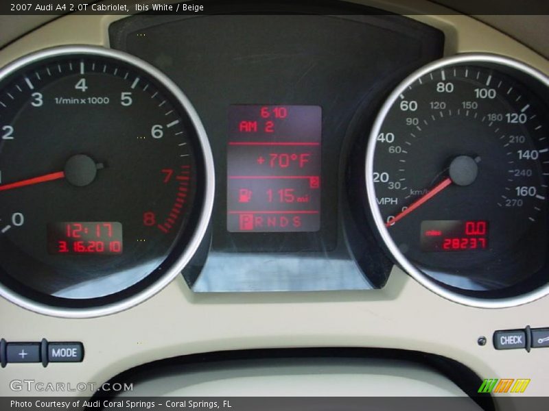 Ibis White / Beige 2007 Audi A4 2.0T Cabriolet