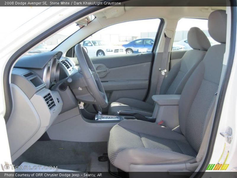 Stone White / Dark Khaki/Light Graystone 2008 Dodge Avenger SE