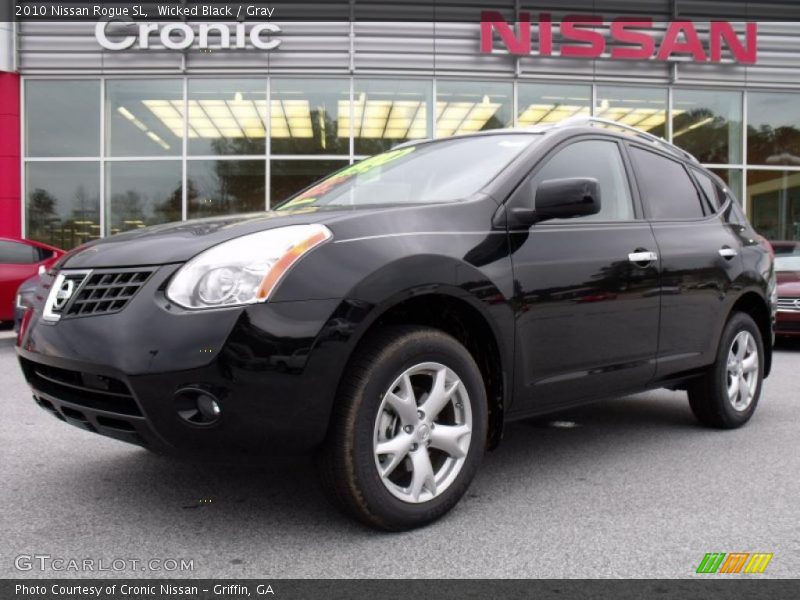 Wicked Black / Gray 2010 Nissan Rogue SL