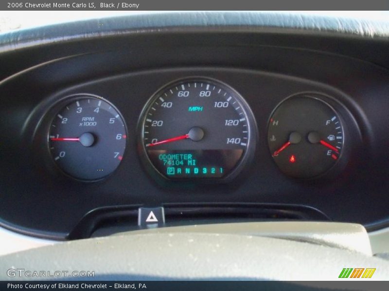 Black / Ebony 2006 Chevrolet Monte Carlo LS