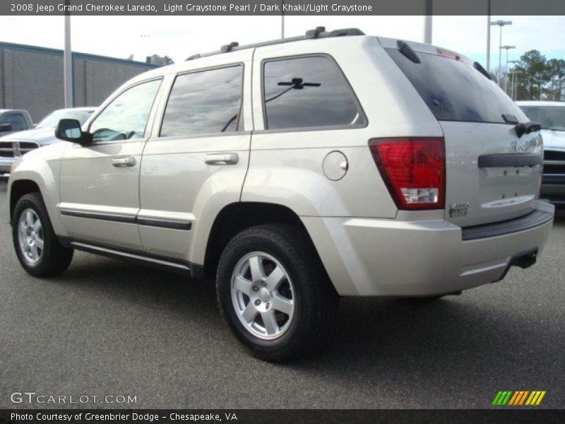 Light Graystone Pearl / Dark Khaki/Light Graystone 2008 Jeep Grand Cherokee Laredo