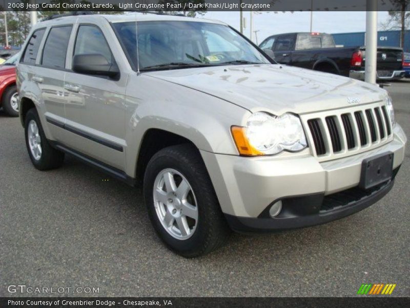 Light Graystone Pearl / Dark Khaki/Light Graystone 2008 Jeep Grand Cherokee Laredo
