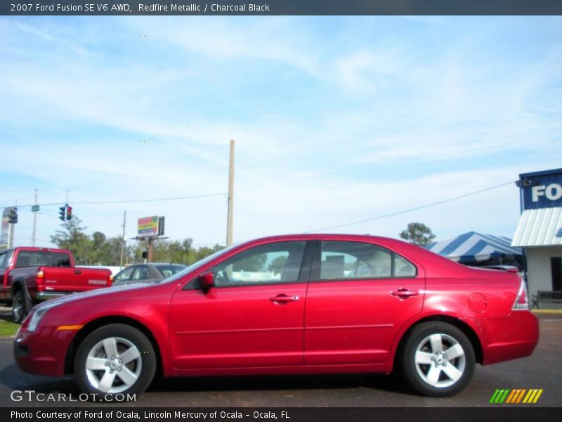 Redfire Metallic / Charcoal Black 2007 Ford Fusion SE V6 AWD