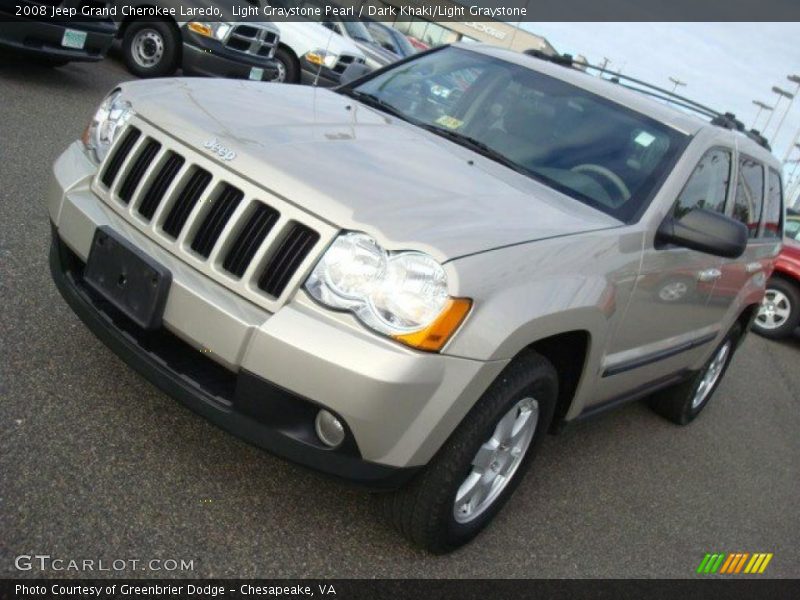 Light Graystone Pearl / Dark Khaki/Light Graystone 2008 Jeep Grand Cherokee Laredo