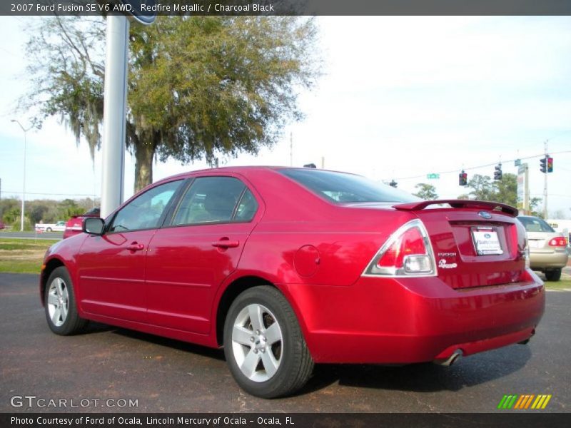 Redfire Metallic / Charcoal Black 2007 Ford Fusion SE V6 AWD