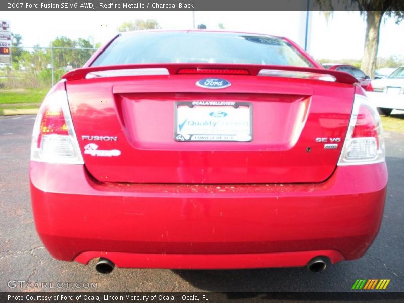 Redfire Metallic / Charcoal Black 2007 Ford Fusion SE V6 AWD