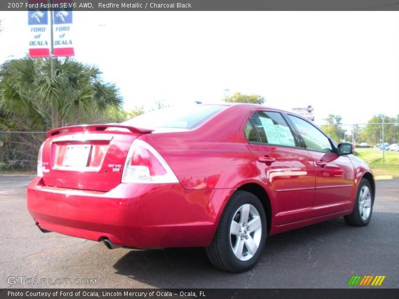 Redfire Metallic / Charcoal Black 2007 Ford Fusion SE V6 AWD