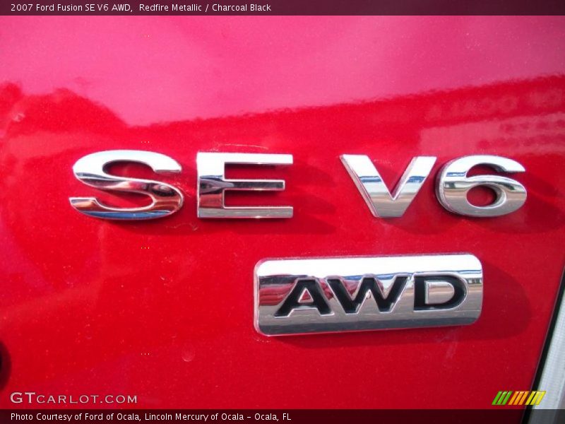 Redfire Metallic / Charcoal Black 2007 Ford Fusion SE V6 AWD