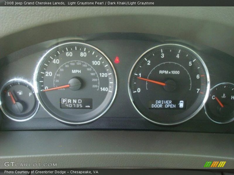 Light Graystone Pearl / Dark Khaki/Light Graystone 2008 Jeep Grand Cherokee Laredo