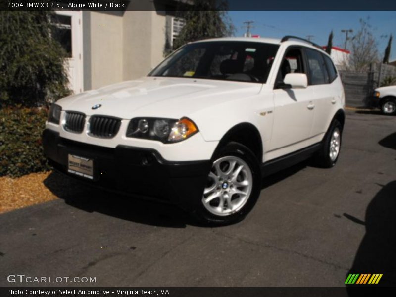 Alpine White / Black 2004 BMW X3 2.5i