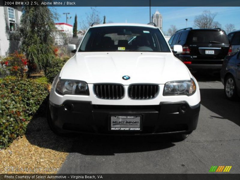 Alpine White / Black 2004 BMW X3 2.5i