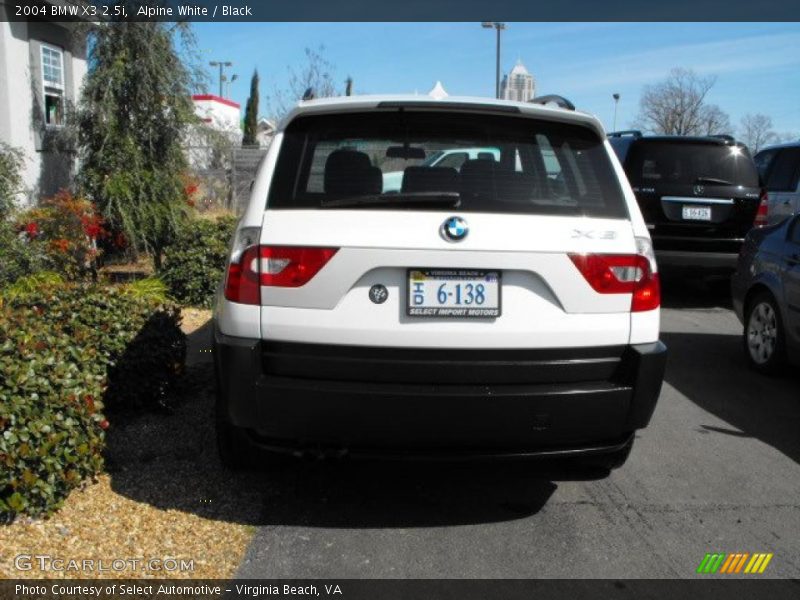 Alpine White / Black 2004 BMW X3 2.5i