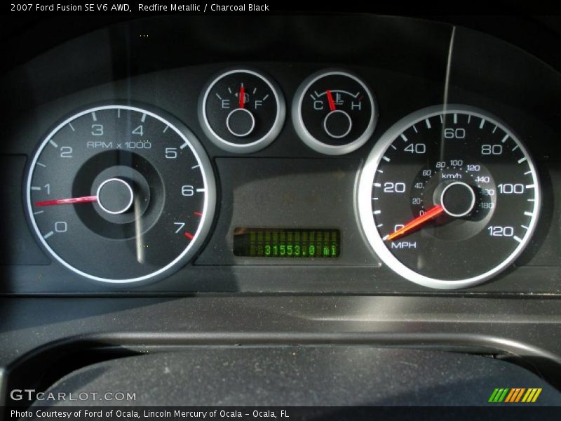 Redfire Metallic / Charcoal Black 2007 Ford Fusion SE V6 AWD