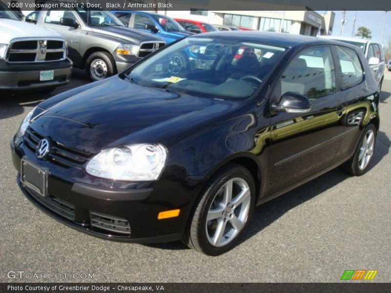 Black / Anthracite Black 2008 Volkswagen Rabbit 2 Door