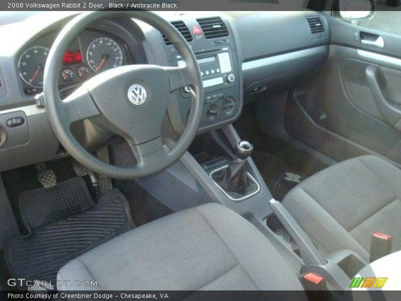 Black / Anthracite Black 2008 Volkswagen Rabbit 2 Door