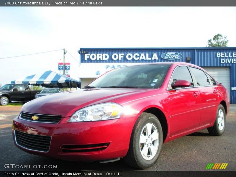 Precision Red / Neutral Beige 2008 Chevrolet Impala LT