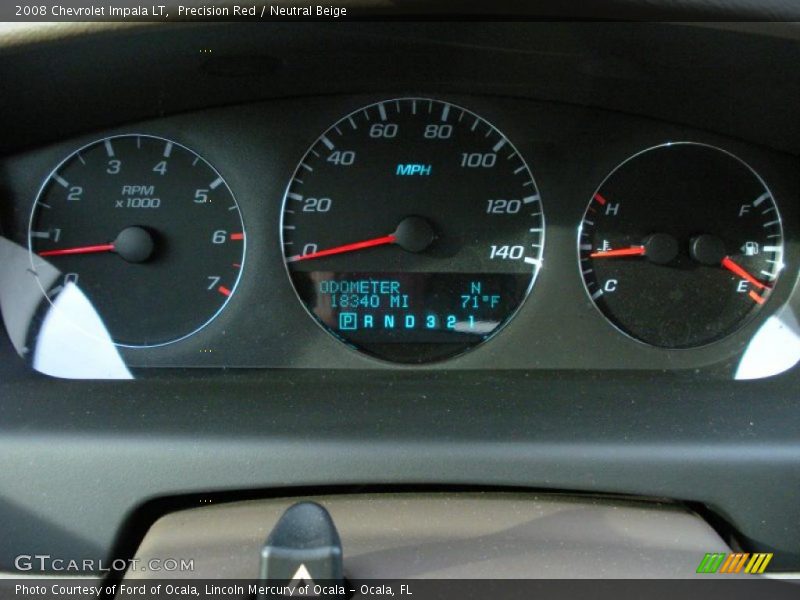 Precision Red / Neutral Beige 2008 Chevrolet Impala LT