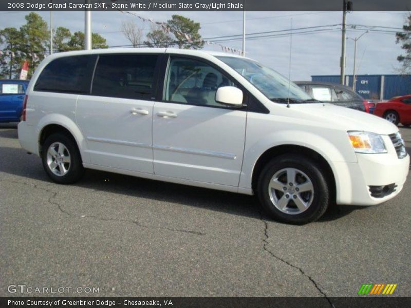 Stone White / Medium Slate Gray/Light Shale 2008 Dodge Grand Caravan SXT