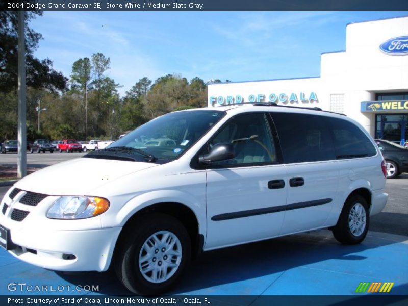 Stone White / Medium Slate Gray 2004 Dodge Grand Caravan SE