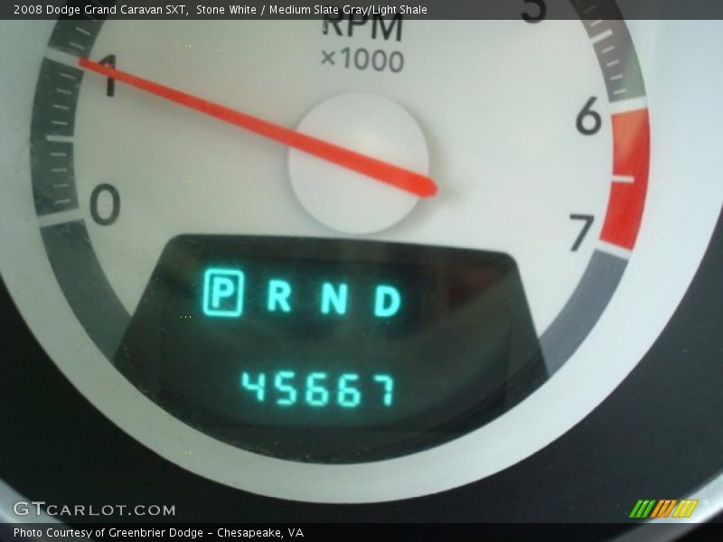 Stone White / Medium Slate Gray/Light Shale 2008 Dodge Grand Caravan SXT